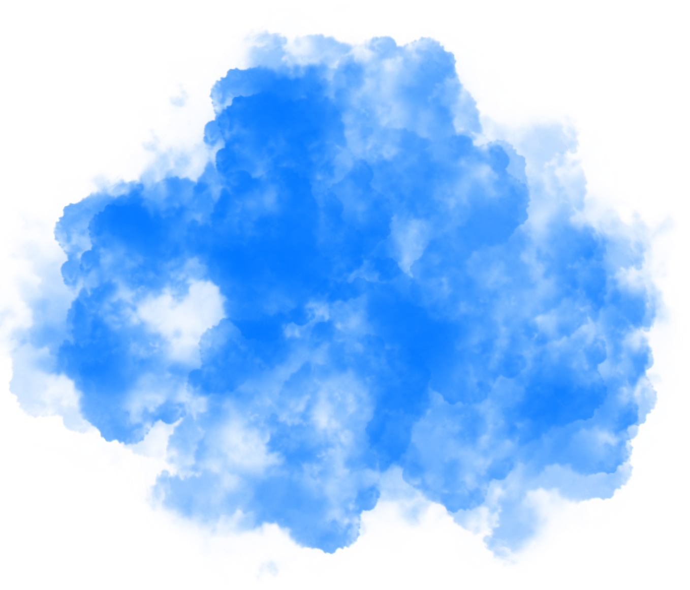 Blue Watercolor Cloud